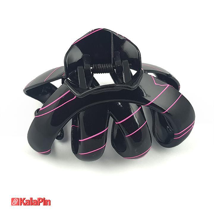 1 پک 6 تایی کلیپس گوجه ای مشکی رگه ای - Image 2