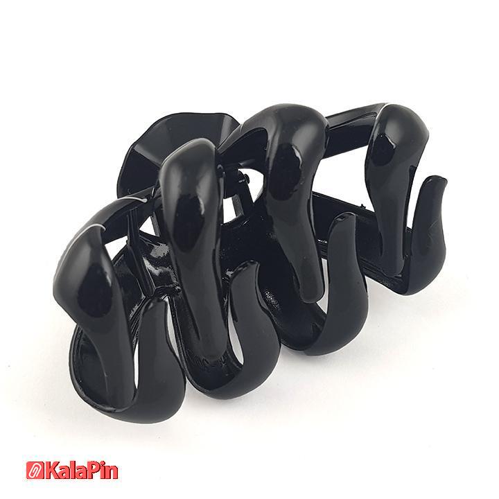 6 پک 6 تایی کلیپس گوجه ای مشکی رگه ای - Image 6