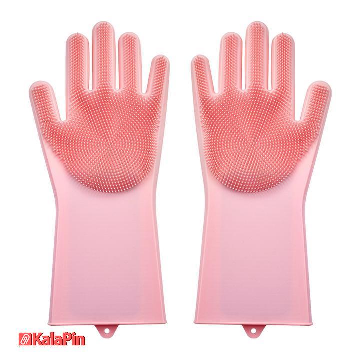 1 دستکش سیلیکونی پرزدار - تصویر 1