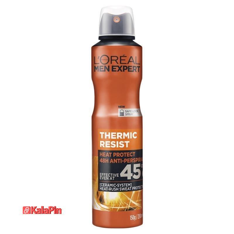 6.thermic resist اسپری ضد تعریق مردانه لورآل سری Men Expert حجم 250 میلی لیتر - Image 3