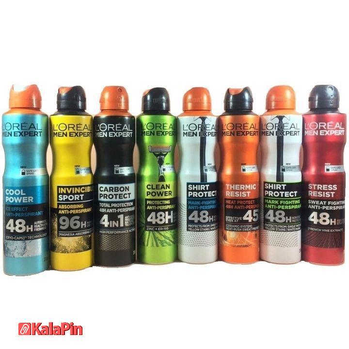 Untitled design (1) اسپری ضد تعریق مردانه لورآل سری Men Expert حجم 250 میلی لیتر - Image 1