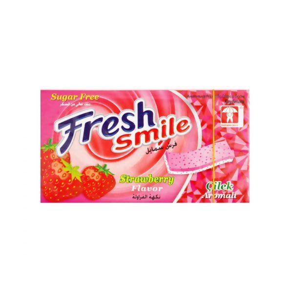 آدامس نواری توت فرنگی بدون شکر فرش اسمایل 7 عددی Fresh Smile Strawberry chewing gum without sugar_60c0c69956d81.jpeg آدامس نواری توت فرنگی بدون شکر فرش اسمایل 7 عددی Fresh Smile Strawberry chewing gum without sugar - Image 1