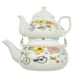 ست کتری و قوری لعابی کد 01 - تصویر 4