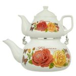 ست کتری و قوری لعابی کد 04 - تصویر 4