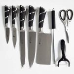 سرویس چاقو آشپزخانه فلورنس 9 پارچه، با کیفیت ترین ست چاقو - تصویر 3