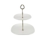 ظرف شیرینی خوری دو طبقه بی.وی.کی مدل VK601622-2 - تصویر 3