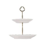 ظرف شیرینی خوری دو طبقه بی.وی.کی مدل VK601622-2 - تصویر 4