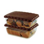 ظرف طرح بیسکوییت ، نگهدارنده بیسکوییت، تنقلات و خوراکی ها