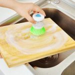 فرچه یا برس ظرف شویی دارای مخزن مایع شوینده - تصویر 8