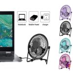 مینی پنکه فلزی رومیزی چهار پره USB دار - تصویر 2