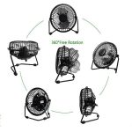 مینی پنکه فلزی رومیزی چهار پره USB دار - تصویر 6