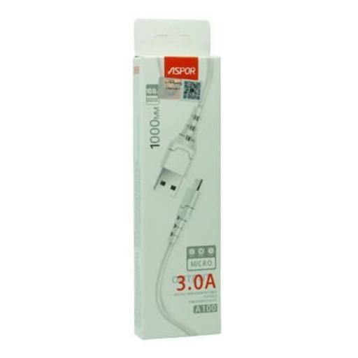 کابل شارژ اندروید اورجینال میکرو ASPOR مدل A100_60cc5f6f27c61.jpeg کابل شارژ اندروید اورجینال میکرو ASPOR مدل A100 - تصویر 1