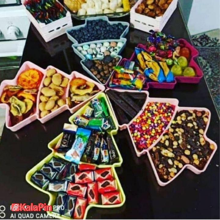 Untitled design (2) ظرف سرو تنقلات و میوه مدل کاج - Image 3