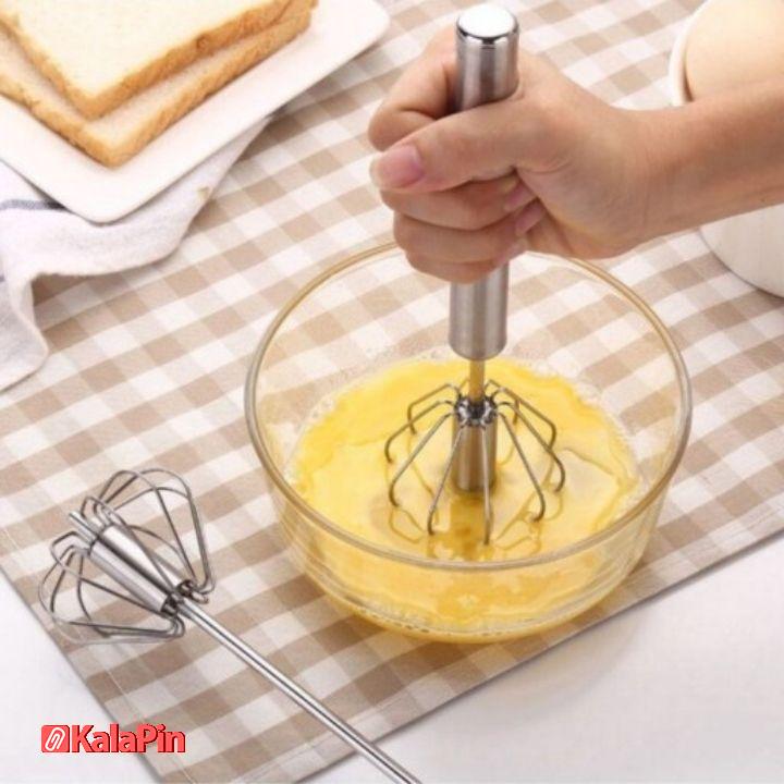 Untitled design همزن دستی فشاری چرخشی استیل Unique - Image 1