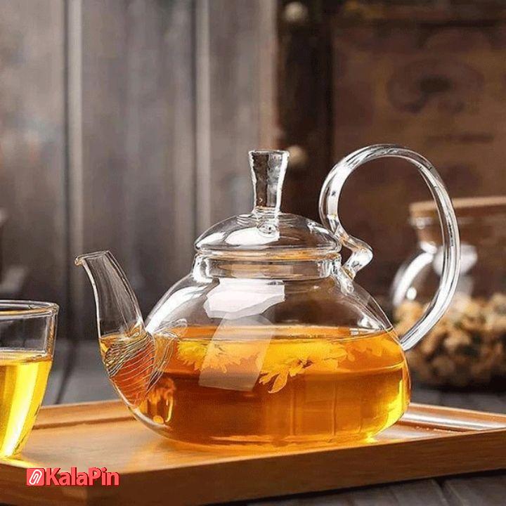 Untitled design (2) قوری پیرکس دسته اشرافی ۸۰۰ میل - Image 1