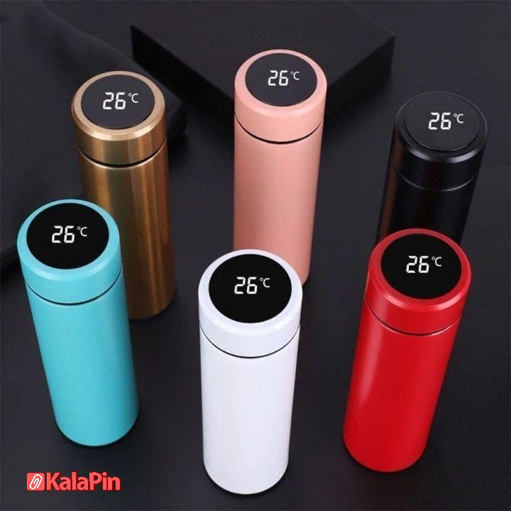 Untitled design فلاسک دماسنج دار یونیک 500 میلی لیتر استیل - Image 1