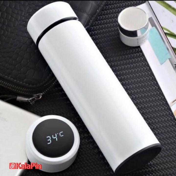 Untitled design (3) فلاسک دماسنج دار یونیک 500 میلی لیتر استیل - Image 4