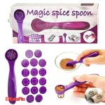 قاشق طراحی شابلون دار دارای 16 عدد شابلون