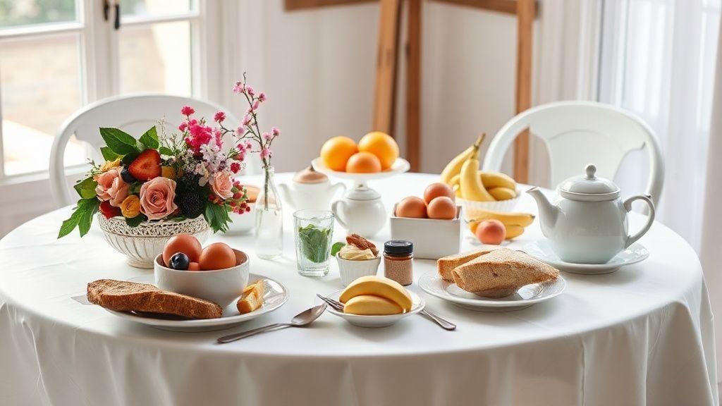 ایده های چیدمان میز صبحانه
