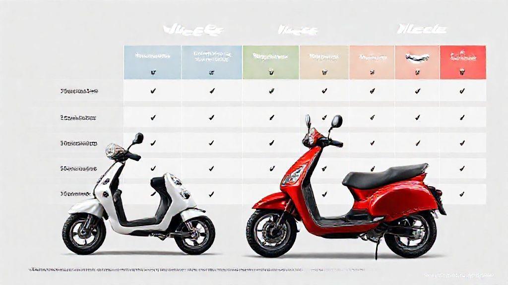 مقایسه موتور اسکوتر کی وی ویسته با سایر برندها