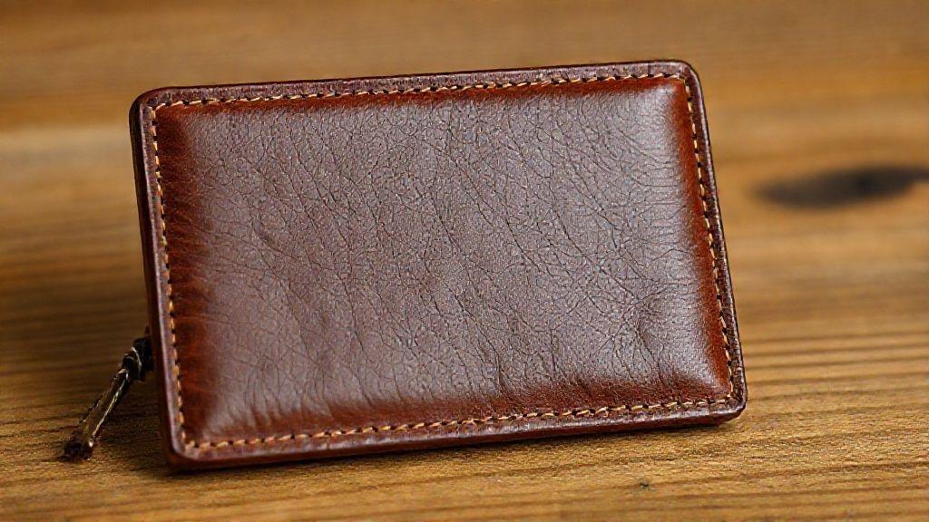 ۸. کیف پول چرم دست‌ساز